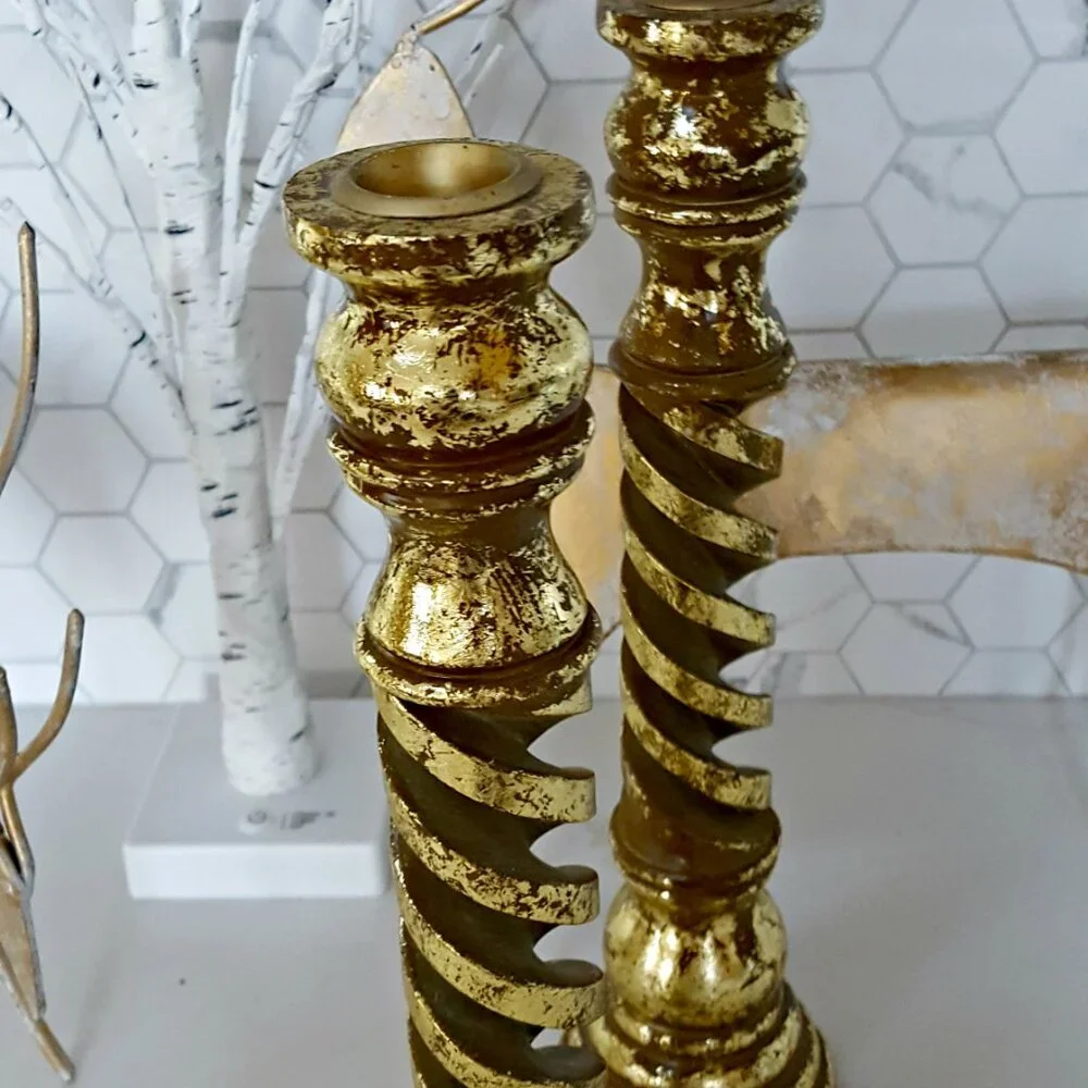 NEW! EXQUISITE Twisted SOLID TALL CANDLESTICKS Holders